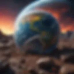 A breathtaking view of Earth from the perspective of space, highlighting its vibrant colors and dynamic features.