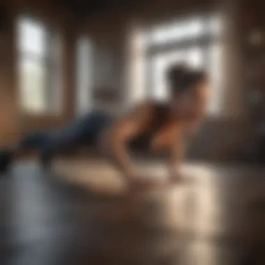 Dynamic Plank Variation Person performing plank exercise