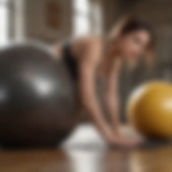 Plank variation on stability ball