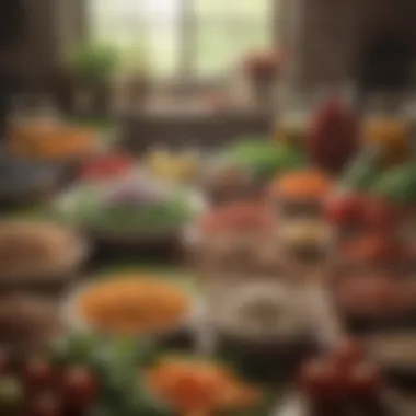 Nutrient-Packed Ingredients Selection Fresh ingredients for healthy meal preparation
