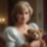 Princess Diana holding a teddy bear