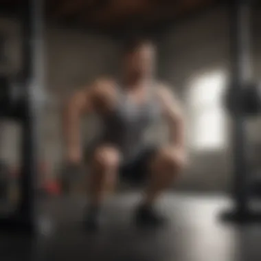 Man doing bodyweight squats as part of beginner workout