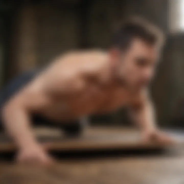 Man performing plank exercise to strengthen core muscles