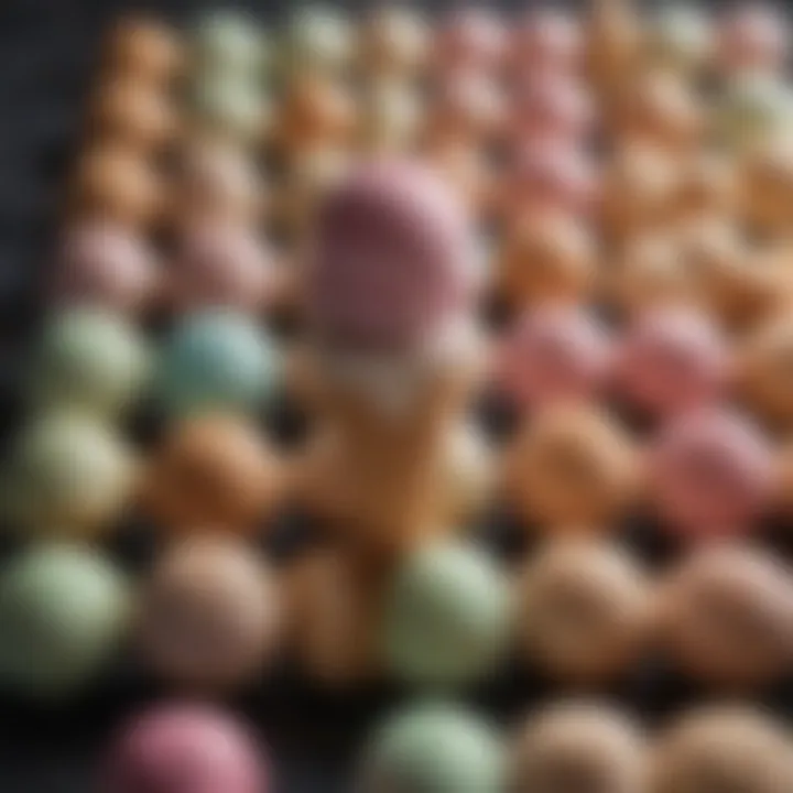 A colorful chart showcasing evolving ice cream trends