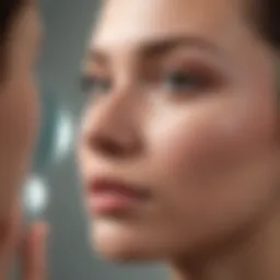 Reflection of Clear Skin in Mirror
