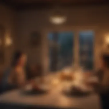 Intimate Dining Experience Candlelit dinner setting