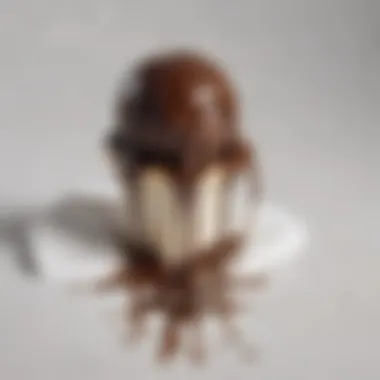 Melting Dark Chocolate Stain on White Shirt Fabric Dark chocolate melting on a white shirt fabric