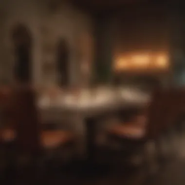 Candlelit Dinner Setting with Empty Chairs