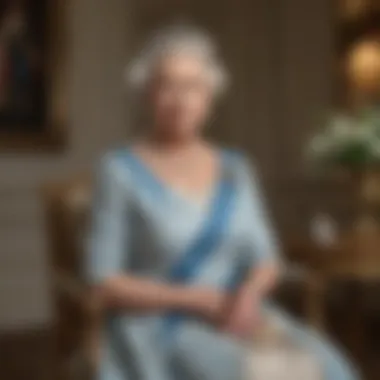 Majestic Portrait: Queen Elizabeth II's Grace and Majesty Portrait of Queen Elizabeth II Capturing Grace and Majesty