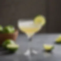 Refreshing Key Lime Margarita garnished with lime slices