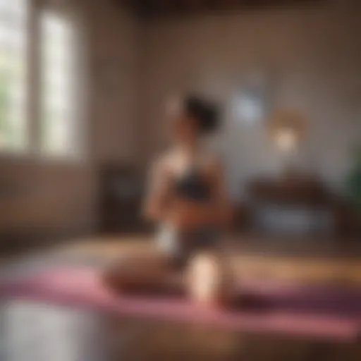 Illustration of a woman practicing yoga