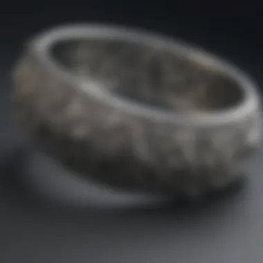 Silver bracelet with ornate patterns