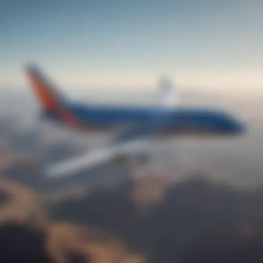 Elegant Southwest Airlines plane soaring through the sky