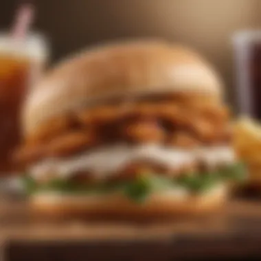 Tender chicken fillet in Chick-fil-A Spicy Grilled Chicken Sandwich