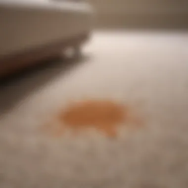 Spotless carpet after tea stain removal