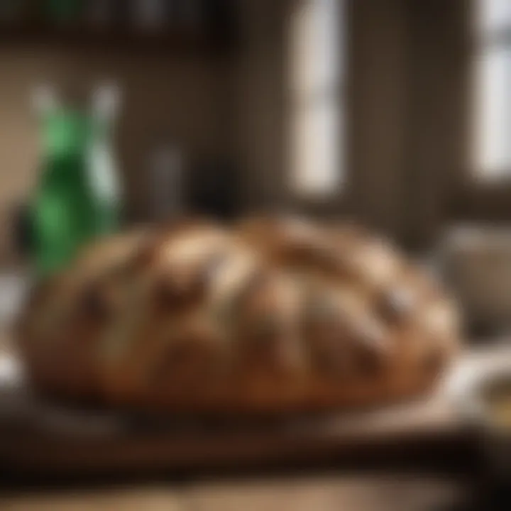 Close-up of a classic Irish soda bread