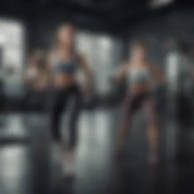 Energizing Fitness Routine Dynamic workout session in a fitness studio