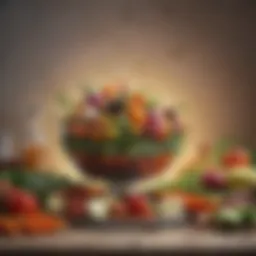 Nutrient-rich meal showcasing colorful vegetables and lean protein