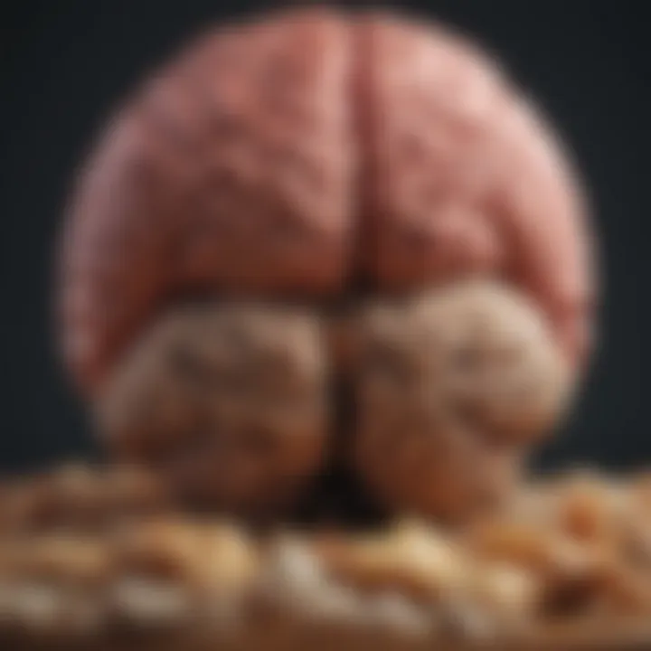 A visual depicting the brain highlighting hunger signals