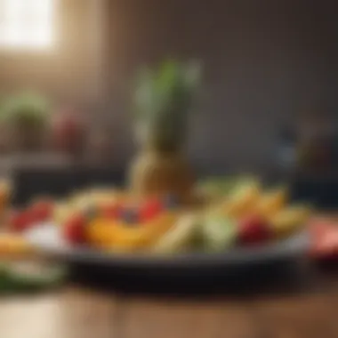 Nutritional Choices for Vitality A vibrant plate of colorful fruits and vegetables representing nutritional choices.