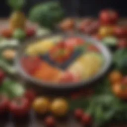 A colorful assortment of fresh vegetables and fruits promoting a healthy diet.