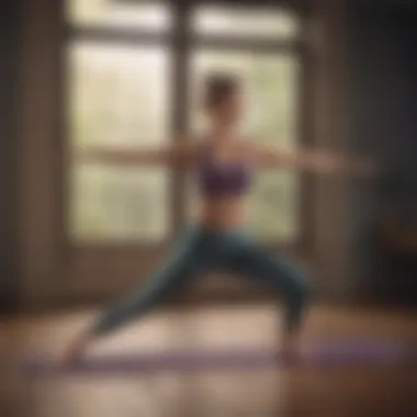 Yoga for Core Stability and Flexibility Individual engaged in yoga for flexibility and core stability