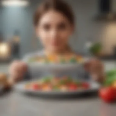 Balanced Plate of Healthy Choices Balanced plate showcasing healthy food choices