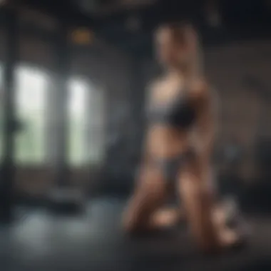 Motivational Workout Setting A motivational setting for a workout, emphasizing dedication and strength training.