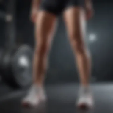 Focused Inner Thigh Workout Sculpted female legs performing inner thigh exercise