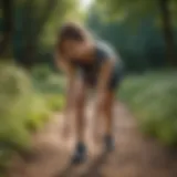 Person stretching before a walk