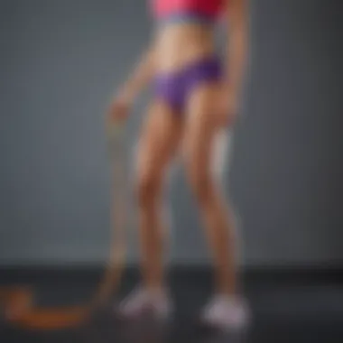 Visualization of a resistance band exercise targeting inner thighs