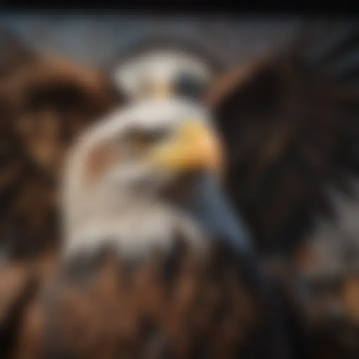 An artist's interpretation of the American eagle in a cultural mural, reflecting its rich symbolism