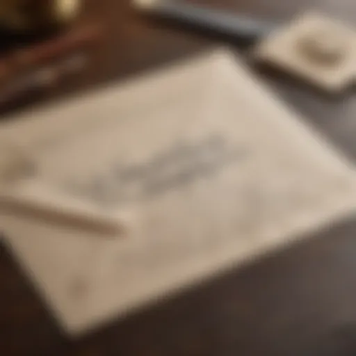 Elegant Calligraphy on Envelope