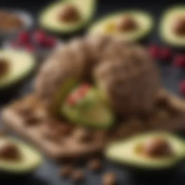 Brain-Boosting Ingredients A close-up of avocados, nuts, and berries showcasing brain-boosting ingredients