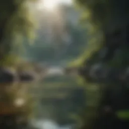 A serene landscape representing tranquility and purification.