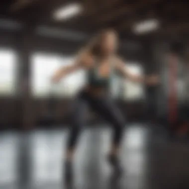 High-Energy Workout with Trainer Blake Lively engaged in a high-energy workout with a personal trainer