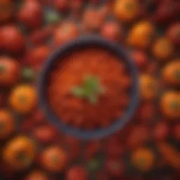 A vibrant bowl of paprika showcasing its rich color and texture