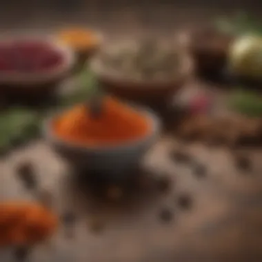 Spices with Health Benefits A vibrant array of spices known for their health benefits