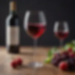A glass of alcohol-free wine with a delicate garnish
