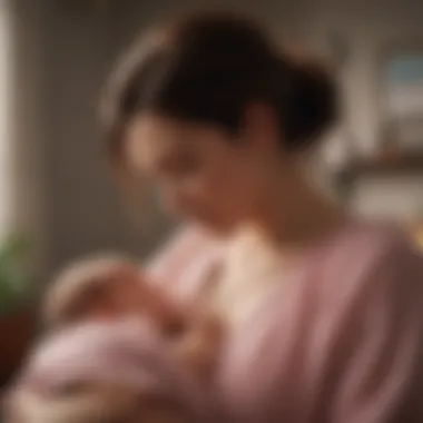 The Essence of Motherhood: Bonding with Newborn A joyful moment of bonding between a mother and newborn symbolizing the essence of motherhood.