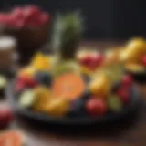 Exotic fruit platter with vibrant colors