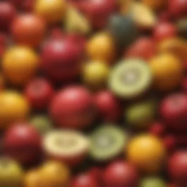 Tropical Fruit Mix Tropical fruit mix showcasing variety and freshness