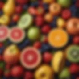 A vibrant assortment of fresh fruits showcasing their diversity.