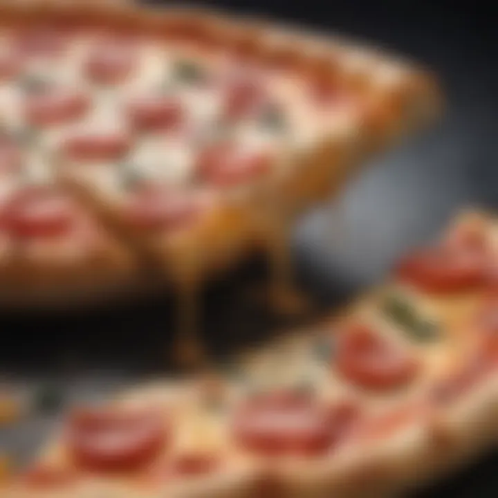 A price tag revealing the affordability of a cheese pizza