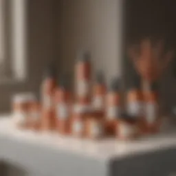 Luxury hair product display showcasing Tracey Ross range