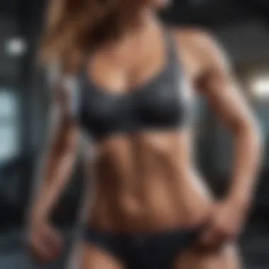 Sculpted midsection in motion