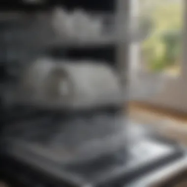 Shiny dishwasher racks post-vinegar cleaning