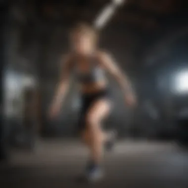 HIIT Workout Athlete performing high-intensity interval training