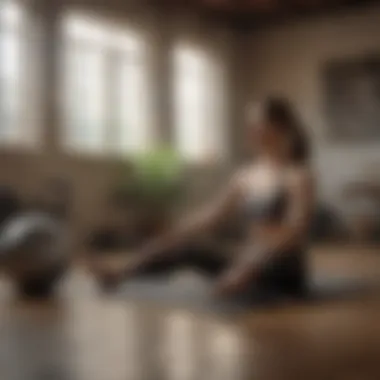 Pilates Session Person practicing Pilates for calorie burning