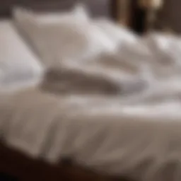 Luxurious bed with perfectly tucked sheets